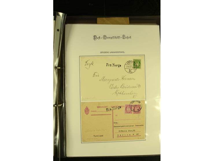 1845/1950 (ca.), umfangreiche Sammlung "Dänische Schiffspost inkl. Landungsstempel" ab früher Dampfschiffahrt mit über 130 Br