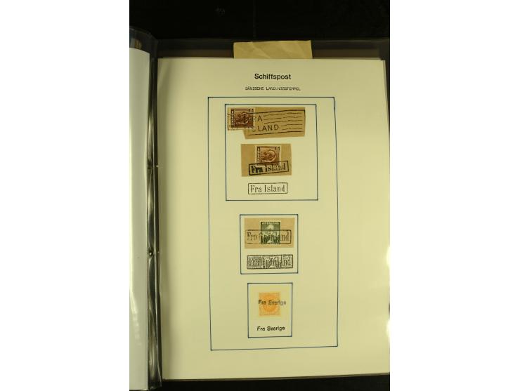 1845/1950 (ca.), umfangreiche Sammlung "Dänische Schiffspost inkl. Landungsstempel" ab früher Dampfschiffahrt mit über 130 Br