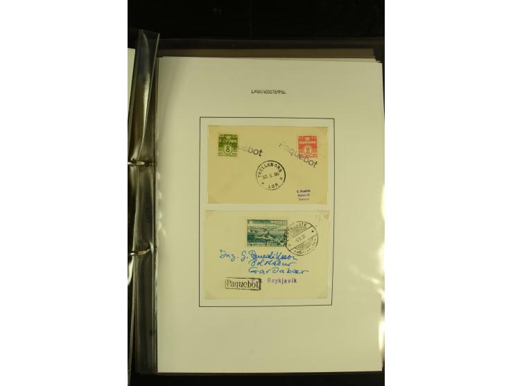1845/1950 (ca.), umfangreiche Sammlung "Dänische Schiffspost inkl. Landungsstempel" ab früher Dampfschiffahrt mit über 130 Br