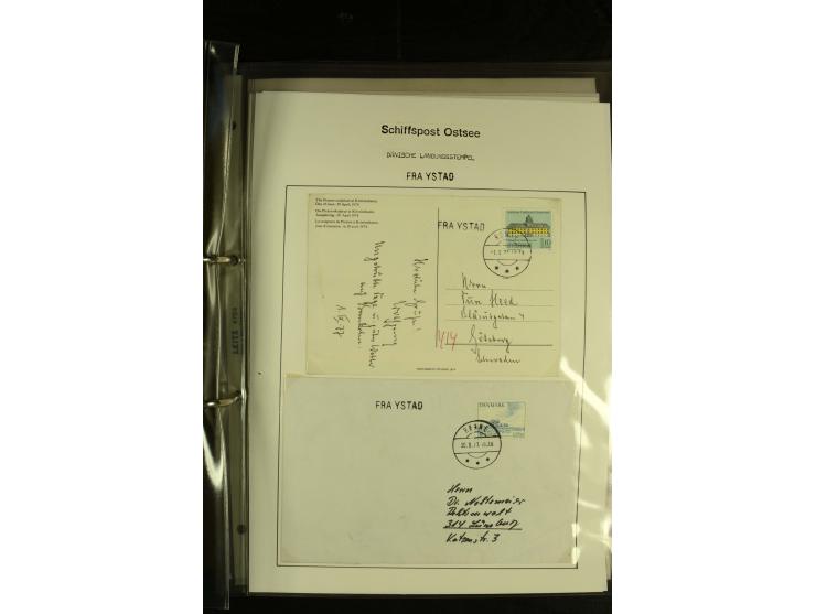 1845/1950 (ca.), umfangreiche Sammlung "Dänische Schiffspost inkl. Landungsstempel" ab früher Dampfschiffahrt mit über 130 Br