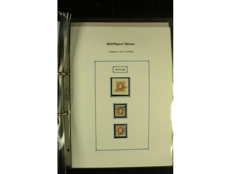 1845/1950 (ca.), umfangreiche Sammlung "Dänische Schiffspost inkl. Landungsstempel" ab früher Dampfschiffahrt mit über 130 Br
