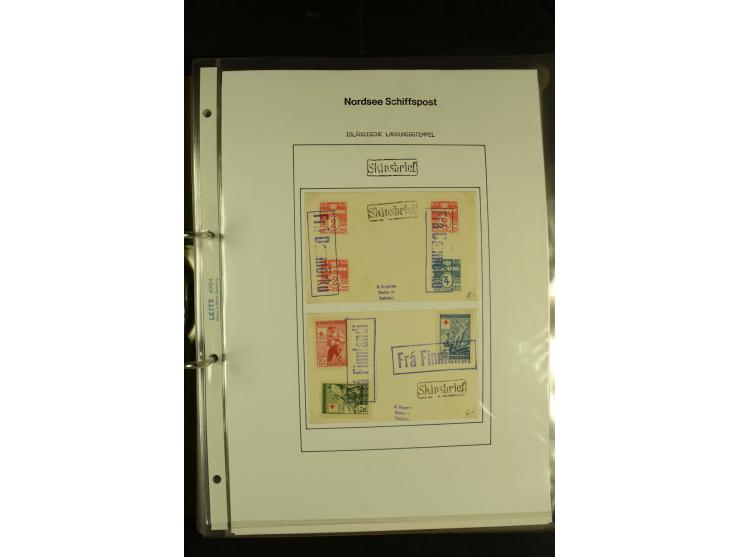 1845/1950 (ca.), umfangreiche Sammlung "Dänische Schiffspost inkl. Landungsstempel" ab früher Dampfschiffahrt mit über 130 Br