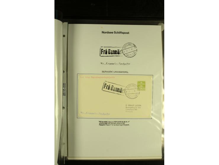 1845/1950 (ca.), umfangreiche Sammlung "Dänische Schiffspost inkl. Landungsstempel" ab früher Dampfschiffahrt mit über 130 Br