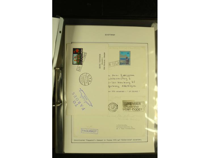 1845/1950 (ca.), umfangreiche Sammlung "Dänische Schiffspost inkl. Landungsstempel" ab früher Dampfschiffahrt mit über 130 Br