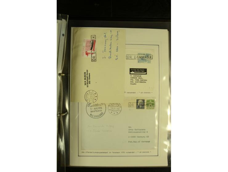 1845/1950 (ca.), umfangreiche Sammlung "Dänische Schiffspost inkl. Landungsstempel" ab früher Dampfschiffahrt mit über 130 Br