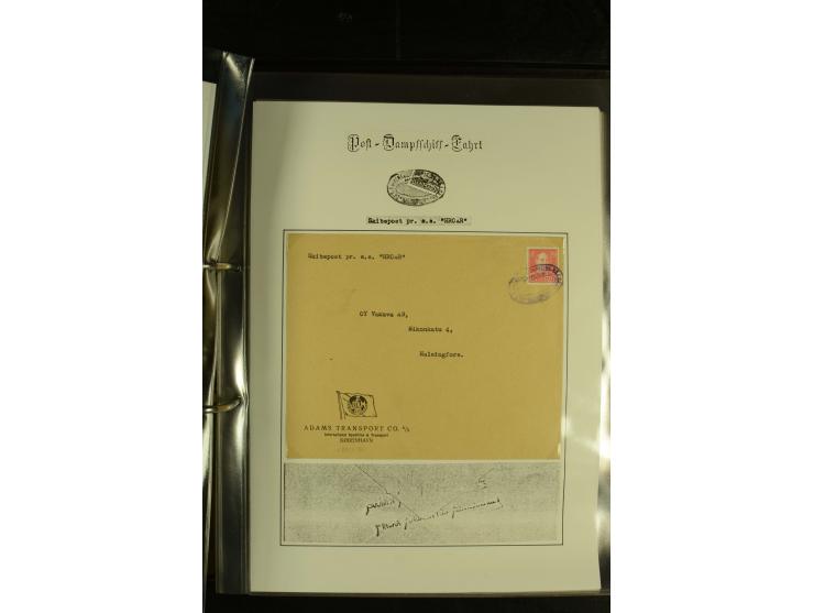 1845/1950 (ca.), umfangreiche Sammlung "Dänische Schiffspost inkl. Landungsstempel" ab früher Dampfschiffahrt mit über 130 Br