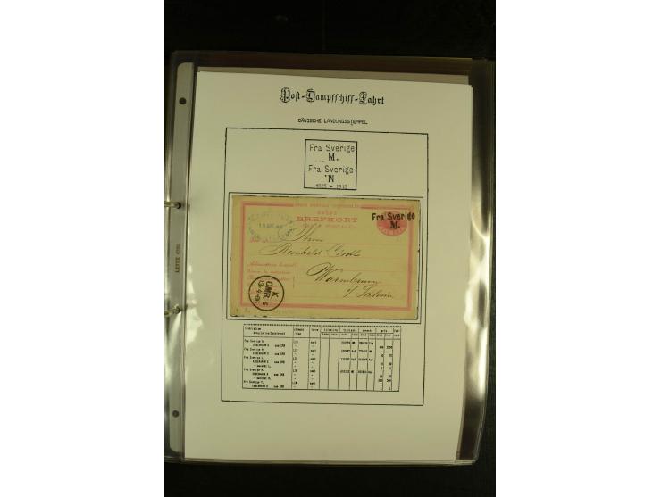 1846/1977 (ca.), interessante Sammlung "Schwedische Landungsstempel" mit ca. 150 Briefen und Karten, einigen losen Marken und