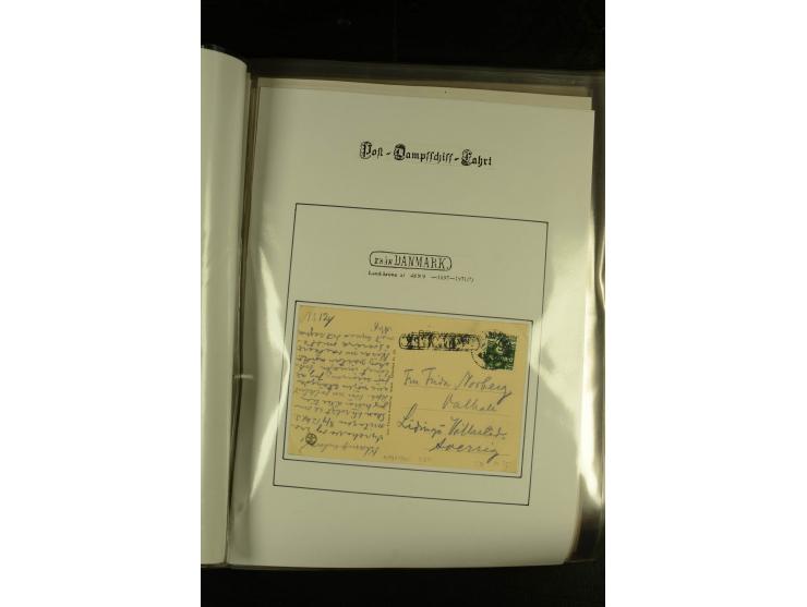 1846/1977 (ca.), interessante Sammlung "Schwedische Landungsstempel" mit ca. 150 Briefen und Karten, einigen losen Marken und