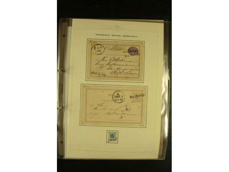 1846/1977 (ca.), interessante Sammlung "Schwedische Landungsstempel" mit ca. 150 Briefen und Karten, einigen losen Marken und