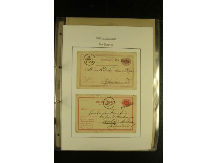 1846/1977 (ca.), interessante Sammlung "Schwedische Landungsstempel" mit ca. 150 Briefen und Karten, einigen losen Marken und