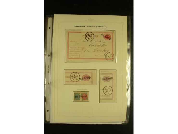 1846/1977 (ca.), interessante Sammlung "Schwedische Landungsstempel" mit ca. 150 Briefen und Karten, einigen losen Marken und