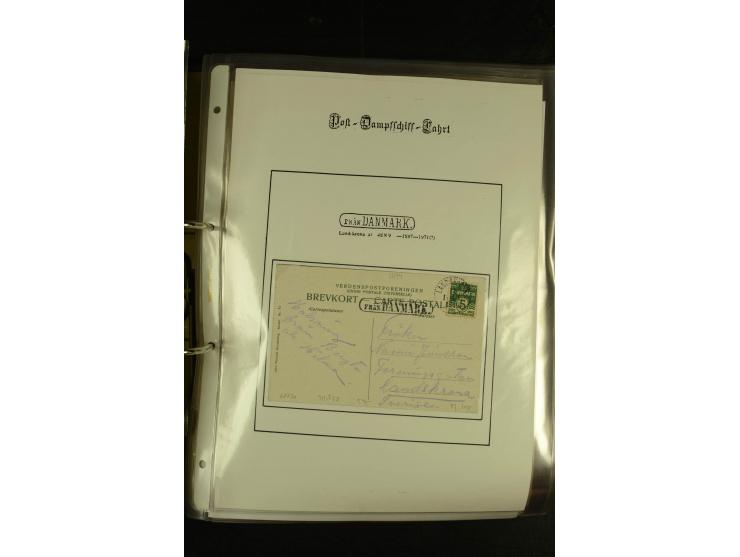 1846/1977 (ca.), interessante Sammlung "Schwedische Landungsstempel" mit ca. 150 Briefen und Karten, einigen losen Marken und