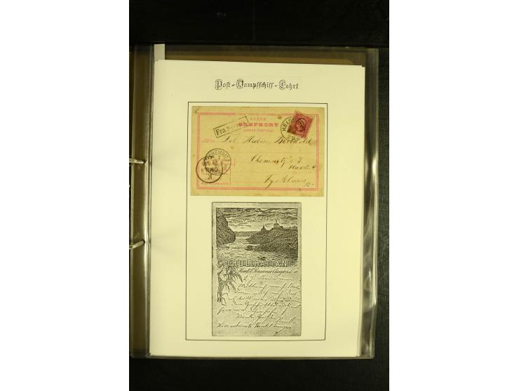 1846/1977 (ca.), interessante Sammlung "Schwedische Landungsstempel" mit ca. 150 Briefen und Karten, einigen losen Marken und