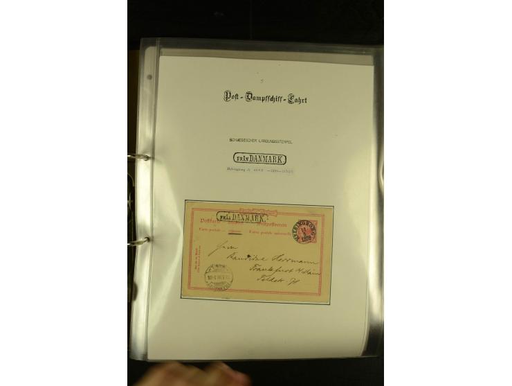1846/1977 (ca.), interessante Sammlung "Schwedische Landungsstempel" mit ca. 150 Briefen und Karten, einigen losen Marken und