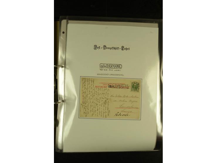 1846/1977 (ca.), interessante Sammlung "Schwedische Landungsstempel" mit ca. 150 Briefen und Karten, einigen losen Marken und
