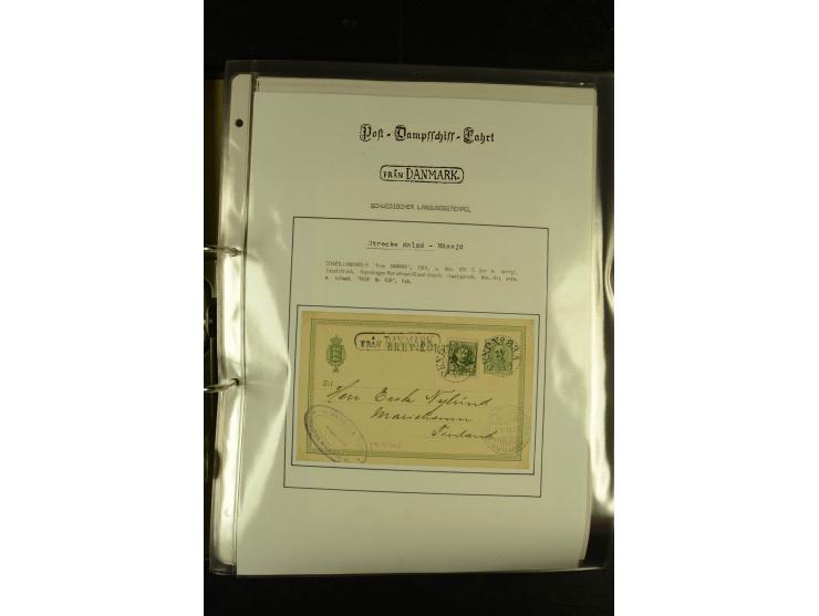 1846/1977 (ca.), interessante Sammlung "Schwedische Landungsstempel" mit ca. 150 Briefen und Karten, einigen losen Marken und