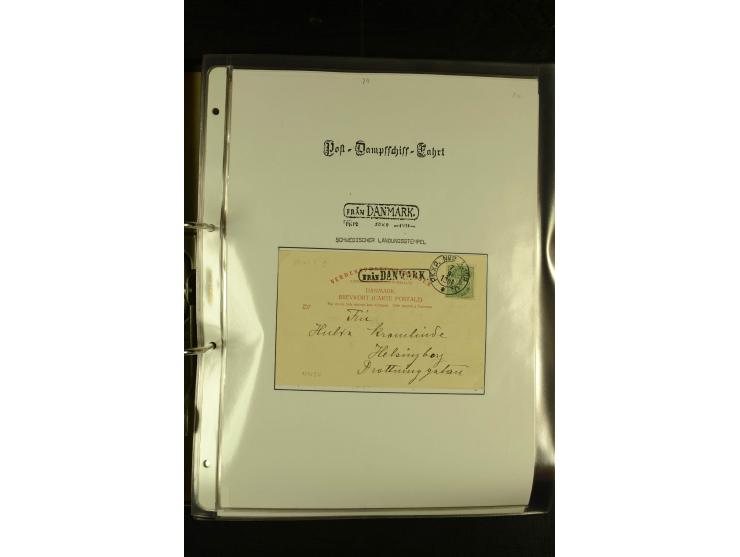 1846/1977 (ca.), interessante Sammlung "Schwedische Landungsstempel" mit ca. 150 Briefen und Karten, einigen losen Marken und