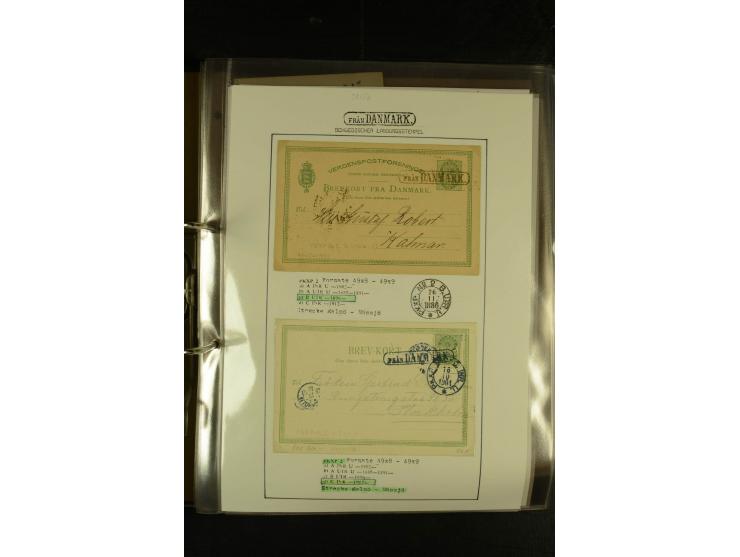 1846/1977 (ca.), interessante Sammlung "Schwedische Landungsstempel" mit ca. 150 Briefen und Karten, einigen losen Marken und