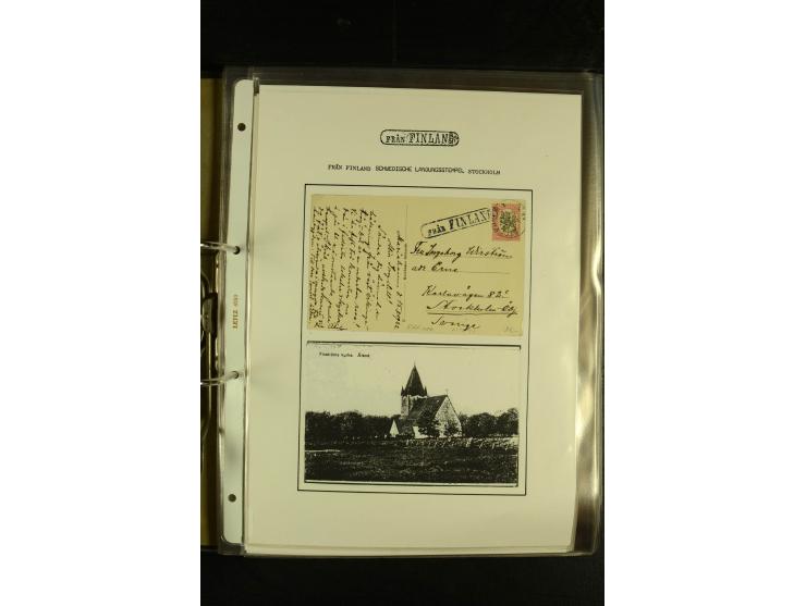 1846/1977 (ca.), interessante Sammlung "Schwedische Landungsstempel" mit ca. 150 Briefen und Karten, einigen losen Marken und