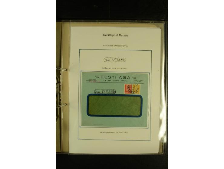 1846/1977 (ca.), interessante Sammlung "Schwedische Landungsstempel" mit ca. 150 Briefen und Karten, einigen losen Marken und