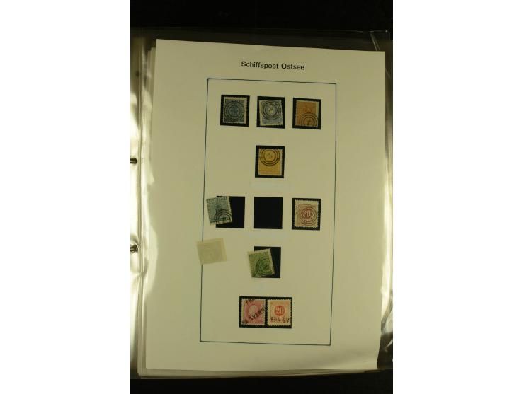 1846/1977 (ca.), interessante Sammlung "Schwedische Landungsstempel" mit ca. 150 Briefen und Karten, einigen losen Marken und