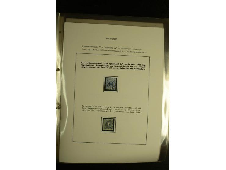 1846/1977 (ca.), interessante Sammlung "Schwedische Landungsstempel" mit ca. 150 Briefen und Karten, einigen losen Marken und