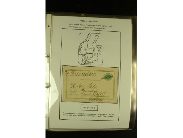 1846/1977 (ca.), interessante Sammlung "Schwedische Landungsstempel" mit ca. 150 Briefen und Karten, einigen losen Marken und