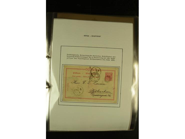 1846/1977 (ca.), interessante Sammlung "Schwedische Landungsstempel" mit ca. 150 Briefen und Karten, einigen losen Marken und