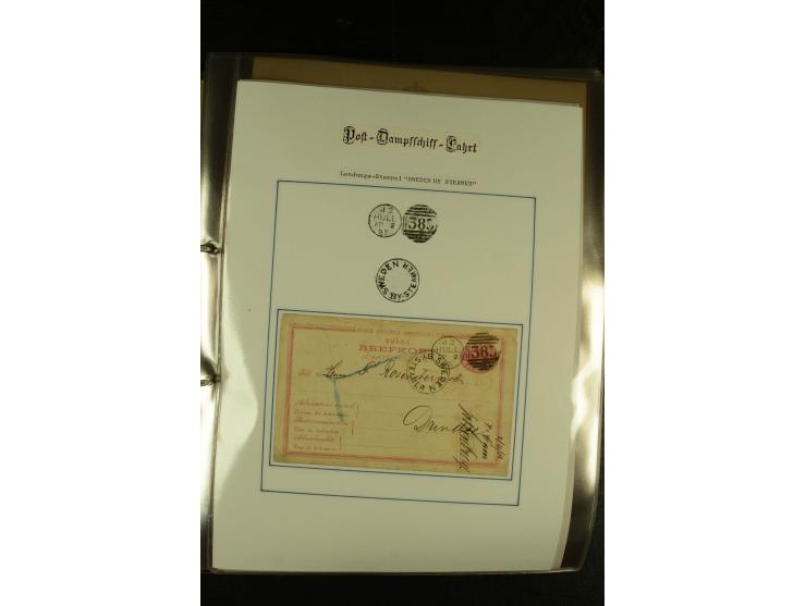 1846/1977 (ca.), interessante Sammlung "Schwedische Landungsstempel" mit ca. 150 Briefen und Karten, einigen losen Marken und
