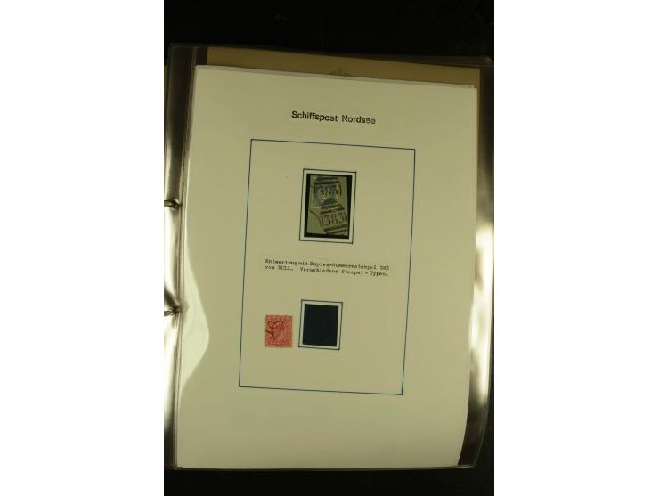 1846/1977 (ca.), interessante Sammlung "Schwedische Landungsstempel" mit ca. 150 Briefen und Karten, einigen losen Marken und