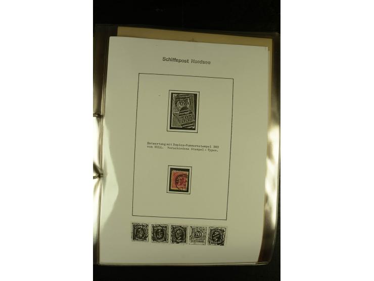 1846/1977 (ca.), interessante Sammlung "Schwedische Landungsstempel" mit ca. 150 Briefen und Karten, einigen losen Marken und
