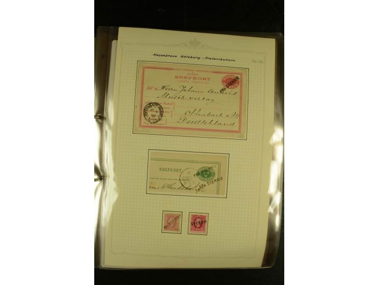 1846/1977 (ca.), interessante Sammlung "Schwedische Landungsstempel" mit ca. 150 Briefen und Karten, einigen losen Marken und