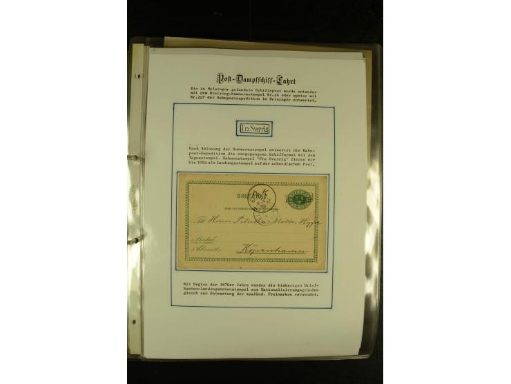 1846/1977 (ca.), interessante Sammlung "Schwedische Landungsstempel" mit ca. 150 Briefen und Karten, einigen losen Marken und