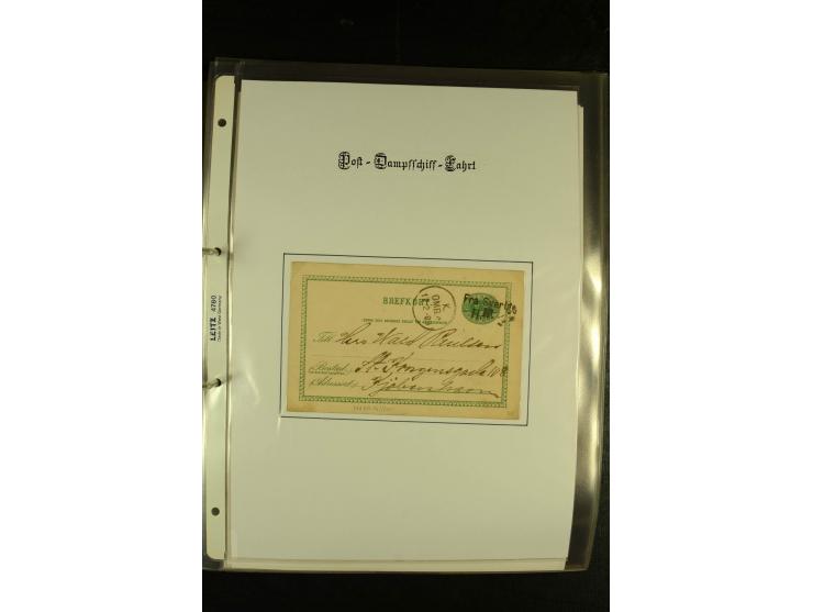 1846/1977 (ca.), interessante Sammlung "Schwedische Landungsstempel" mit ca. 150 Briefen und Karten, einigen losen Marken und
