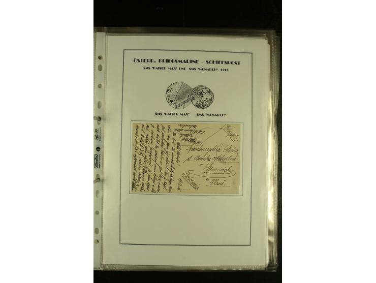 1850/1960 (ca.), interessante Sammlung Schiffspost aus Österreich inkl. Lombardei Venetien, Levante, Italien und der Schweiz 
