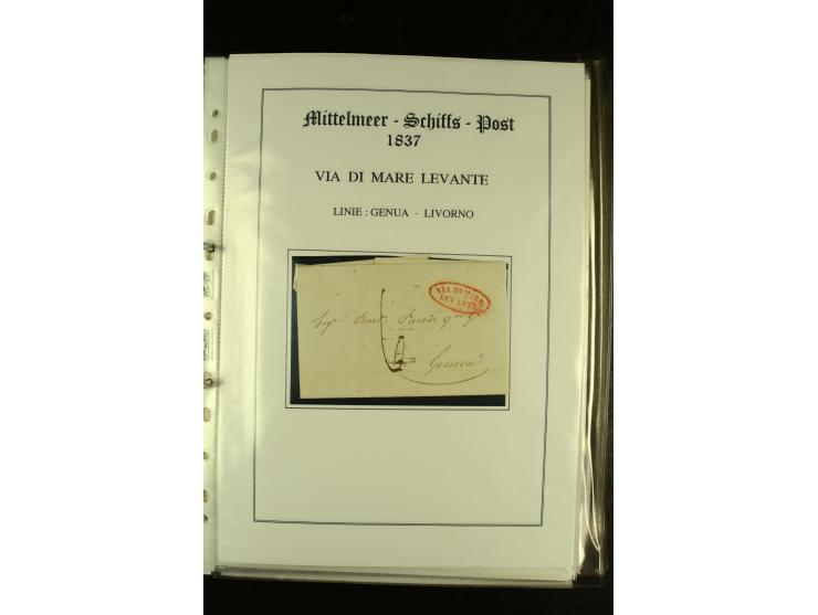1850/1960 (ca.), interessante Sammlung Schiffspost aus Österreich inkl. Lombardei Venetien, Levante, Italien und der Schweiz 