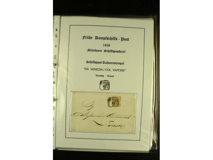 1850/1960 (ca.), interessante Sammlung Schiffspost aus Österreich inkl. Lombardei Venetien, Levante, Italien und der Schweiz 