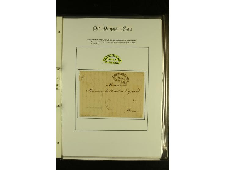 1850/1960 (ca.), interessante Sammlung Schiffspost aus Österreich inkl. Lombardei Venetien, Levante, Italien und der Schweiz 