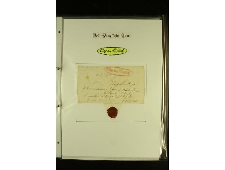 1850/1960 (ca.), interessante Sammlung Schiffspost aus Österreich inkl. Lombardei Venetien, Levante, Italien und der Schweiz 