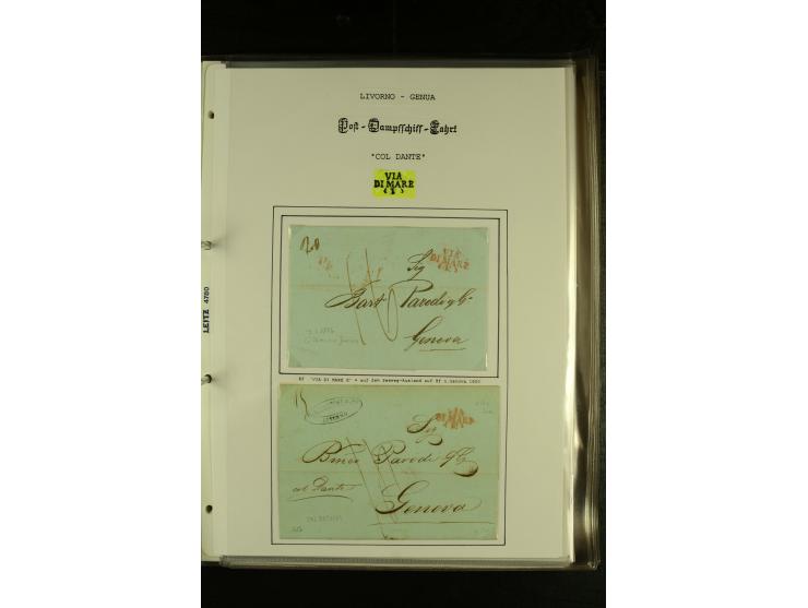 1850/1960 (ca.), interessante Sammlung Schiffspost aus Österreich inkl. Lombardei Venetien, Levante, Italien und der Schweiz 