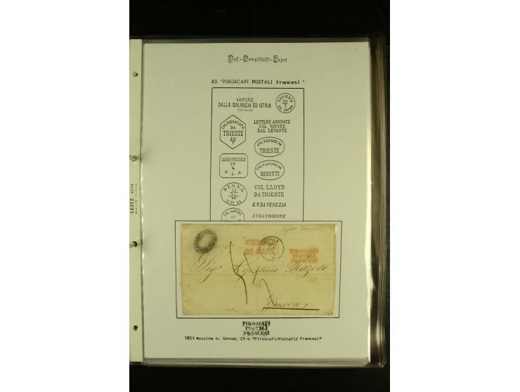 1850/1960 (ca.), interessante Sammlung Schiffspost aus Österreich inkl. Lombardei Venetien, Levante, Italien und der Schweiz 