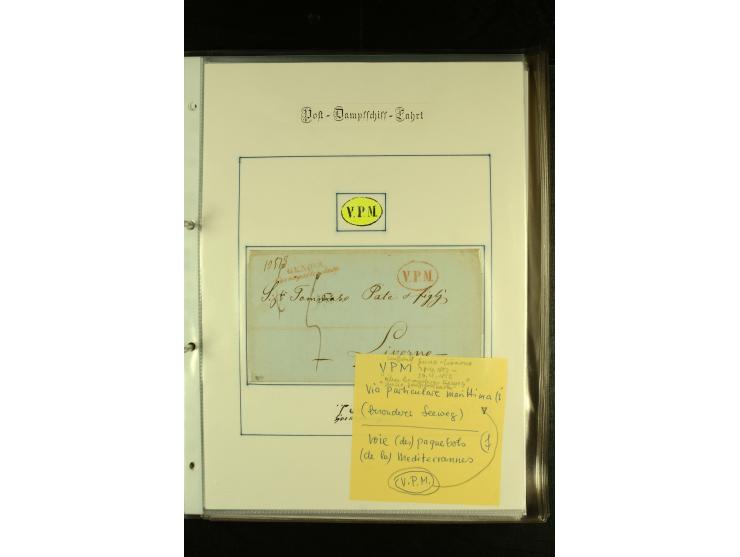 1850/1960 (ca.), interessante Sammlung Schiffspost aus Österreich inkl. Lombardei Venetien, Levante, Italien und der Schweiz 