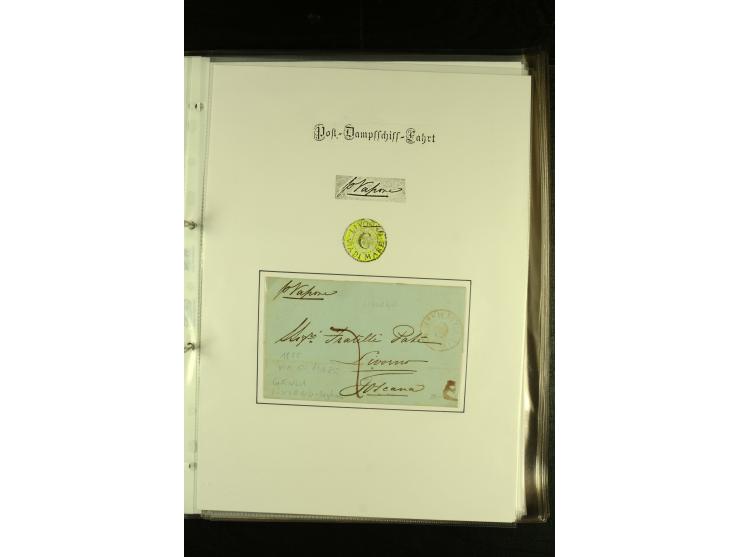 1850/1960 (ca.), interessante Sammlung Schiffspost aus Österreich inkl. Lombardei Venetien, Levante, Italien und der Schweiz 