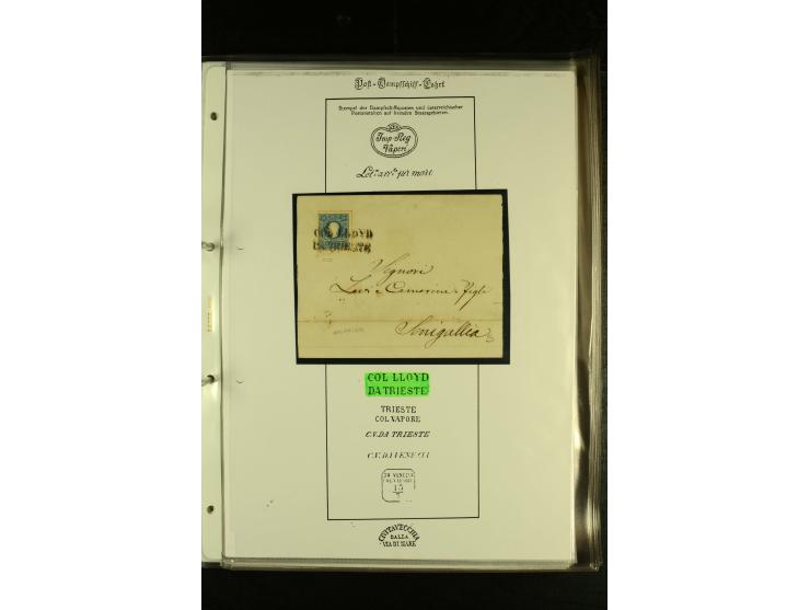 1850/1960 (ca.), interessante Sammlung Schiffspost aus Österreich inkl. Lombardei Venetien, Levante, Italien und der Schweiz 
