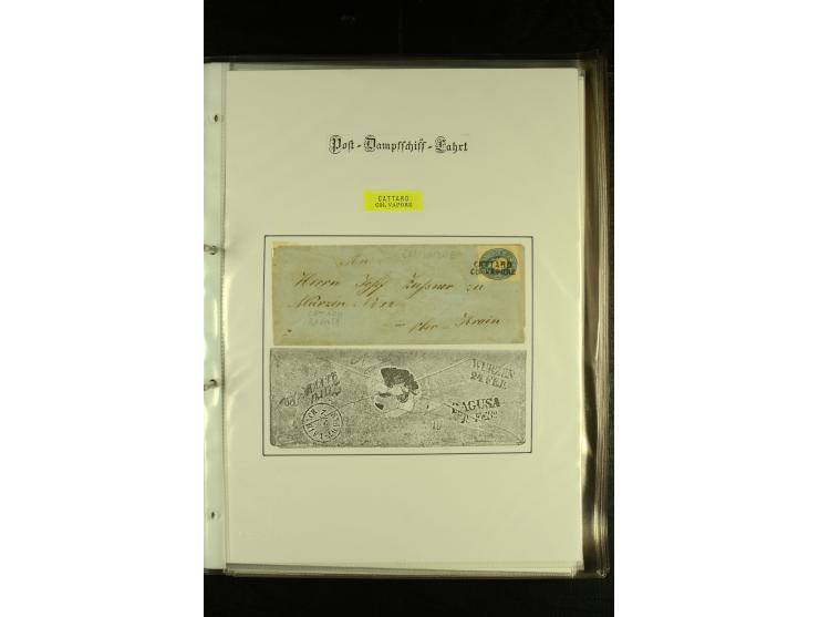 1850/1960 (ca.), interessante Sammlung Schiffspost aus Österreich inkl. Lombardei Venetien, Levante, Italien und der Schweiz 