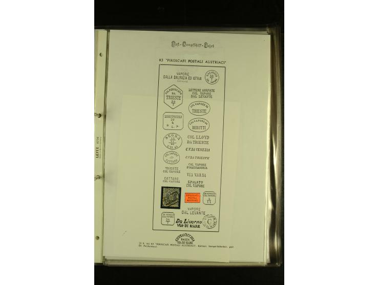 1850/1960 (ca.), interessante Sammlung Schiffspost aus Österreich inkl. Lombardei Venetien, Levante, Italien und der Schweiz 