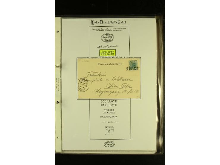1850/1960 (ca.), interessante Sammlung Schiffspost aus Österreich inkl. Lombardei Venetien, Levante, Italien und der Schweiz 