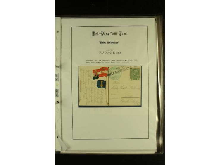 1850/1960 (ca.), interessante Sammlung Schiffspost aus Österreich inkl. Lombardei Venetien, Levante, Italien und der Schweiz 