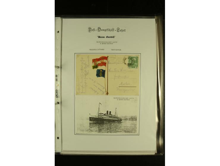 1850/1960 (ca.), interessante Sammlung Schiffspost aus Österreich inkl. Lombardei Venetien, Levante, Italien und der Schweiz 