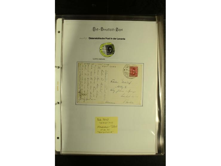 1850/1960 (ca.), interessante Sammlung Schiffspost aus Österreich inkl. Lombardei Venetien, Levante, Italien und der Schweiz 